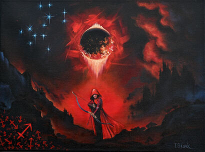 Zodiac sign sagittarius - a Paint Artowrk by Tanya Shark